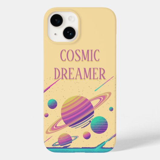 Retro Vaporwave Planets Synthwave Case-Mate iPhone Case (Achterkant)