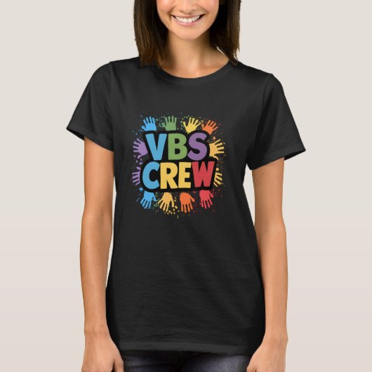 Retro VBS Crew VBS 2024 Vakantie Bijbelschool VBS T-shirt (Voorkant)