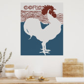 Retro vectorart nouveau French magazine cover Poster (Keuken)