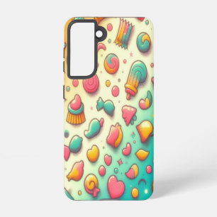 Retro veelkleurige Cartoon snoep Samsung Galaxy Hoesje