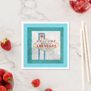 Retro Vegas Bord Grunge Stijl Servet