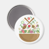 Retro Vegetable Bowl Magneet (Voorkant / Achterkant)