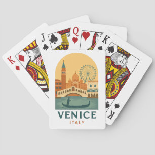 Retro Venetië Italië Reis Pokeren Kaarten – Retro