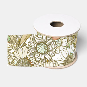 Retro Verbrand Australisch Landtuin Grosgrain Lint