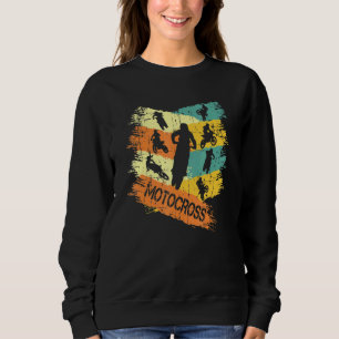 Retro Verdrietig Stijl Motorcross MX Silhou Trui