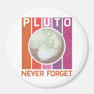Retro vergeet nooit Pluto Funny Space Science Magneet