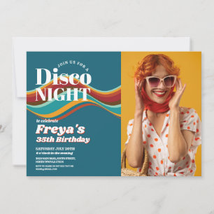 Retro Verjaardag 60s 70s 80s Disco Foto Kaart