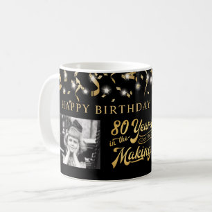 Retro Verjaardag 80 jaar in de maak Keepsake Koffiemok