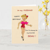 Retro Verjaardag Kaart voor Man (Gele Bloem)