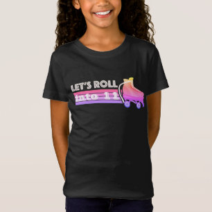 Retro Verjaardag Laten we Roll Schaatsen Party T-shirt