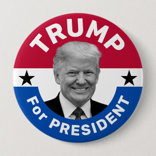 Retro  verkiezingscampagne Trump President Bu Ronde Button 4,0 Cm