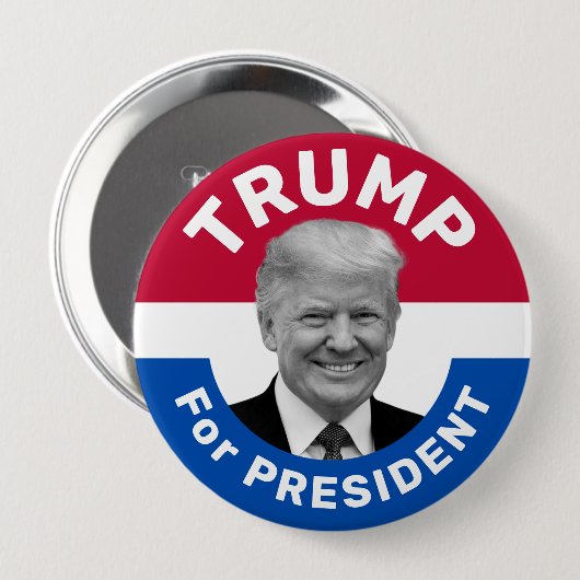 Retro  verkiezingscampagne Trump President Ronde Button 4,0 Cm (Voorkant /achterkant)