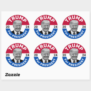 Retro verkiezingscampagne Trump President Ronde Sticker