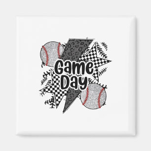 Retro Verkoop Speldag Geruite Luipaard Verkoop Mam Magneet