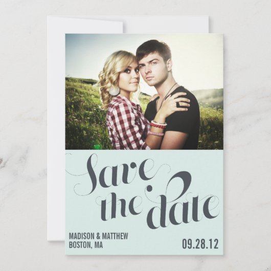 RETRO-VERLOVING | BEWAREN VAN DE DATUM VAN AANKOND SAVE THE DATE (Voorkant)