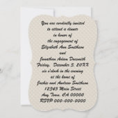 Retro Verloving Dinner Kaart (Achterkant)