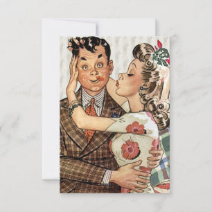 Retro Verloving Dinner V2 Kaart