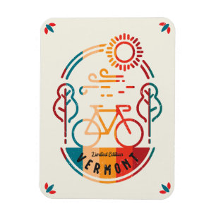 Retro Vermont Fietsroute Magneet