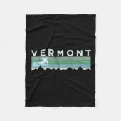 Retro Vermont noodlijdend skiën met lange mouwen Fleece Deken (Voorkant)