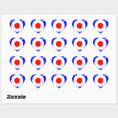 retro verouderd mod doel hart sticker (Vel)