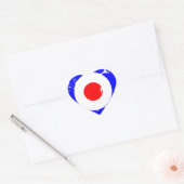 retro verouderd mod doel hart sticker (Envelop)