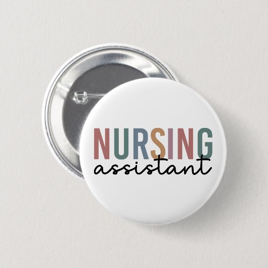 Retro verpleegkundige assistent CNA verpleegkundig Ronde Button 5,7 Cm (Voorkant /achterkant)