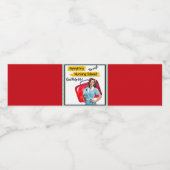 Retro Verpleegkundige Pinup_ Verpleegkunde Notitie Waterfles Etiket (Enkel label)