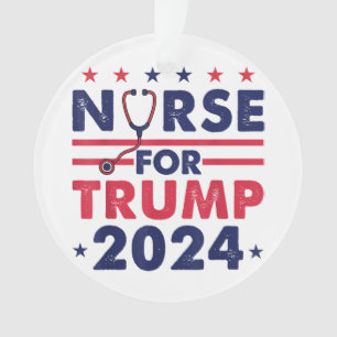 Retro verpleegkundigen voor Trump 2024 America Sta Ornament