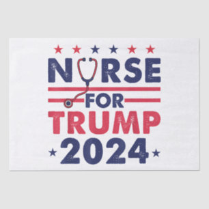 Retro verpleegkundigen voor Trump 2024 America Sta Tissuepapier