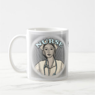 Retro-verpleegster koffiemok