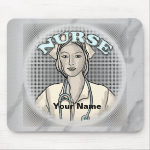 Retro verpleegster muismat