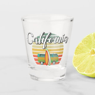 Rétro verre à liqueur de surf de la Californie