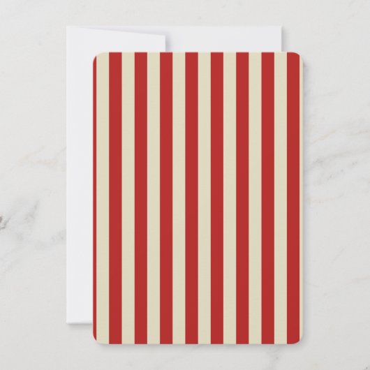 Retro  verticale PopCorn Klassieke Stripes (Voorkant)
