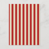 Retro  verticale PopCorn Klassieke Stripes Briefkaart (Voorkant)