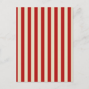 Retro  verticale PopCorn Klassieke Stripes Briefkaart