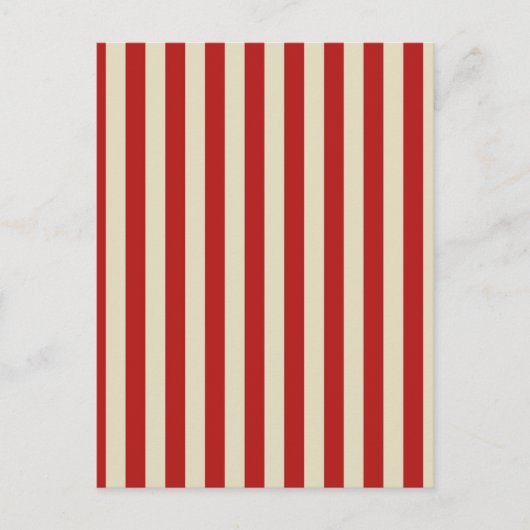 Retro  verticale PopCorn Klassieke Stripes Briefkaart (Voorkant)
