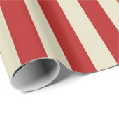 Retro verticale PopCorn Klassieke Stripes Cadeaupapier (Rol Hoek)