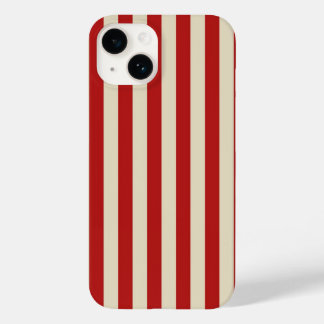 Retro verticale PopCorn Klassieke Stripes Case-Mate iPhone 14 Hoesje