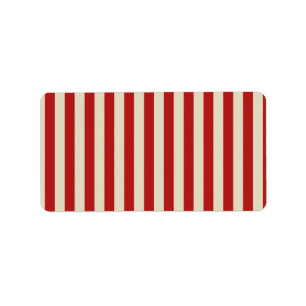 Retro verticale PopCorn Klassieke Stripes Etiket