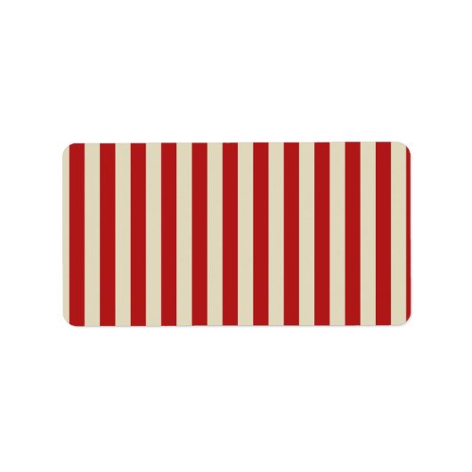 Retro verticale PopCorn Klassieke Stripes Etiket (Voorkant)