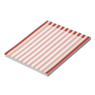 Retro verticale PopCorn Klassieke Stripes Notitieblok