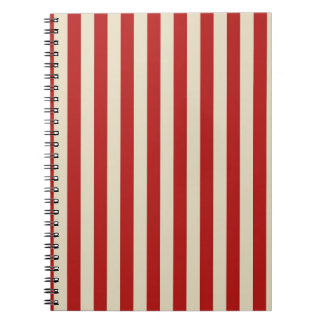 Retro  verticale PopCorn Klassieke Stripes Notitieboek