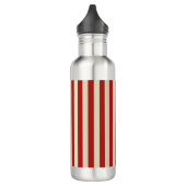 Retro verticale PopCorn Klassieke Stripes Waterfles (Links)