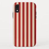 Retro  verticale strepen in rood Case-Mate iPhone case (Achterkant)