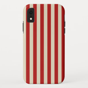 Retro  verticale strepen in rood iPhone XR hoesje