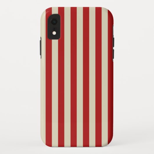 Retro  verticale strepen in rood Case-Mate iPhone case (Achterkant)