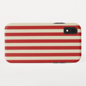 Retro  verticale strepen in rood Case-Mate iPhone case (Achterkant (horizontaal))