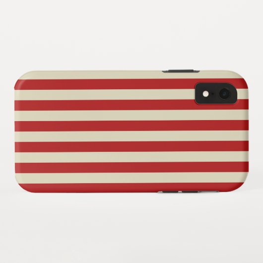 Retro  verticale strepen in rood Case-Mate iPhone case (Achterkant (horizontaal))