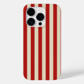 Retro  verticale strepen in rood Case-Mate iPhone case (Achterkant)
