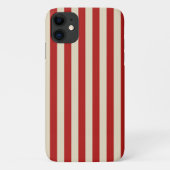 Retro  verticale strepen in rood Case-Mate iPhone case (Achterkant)